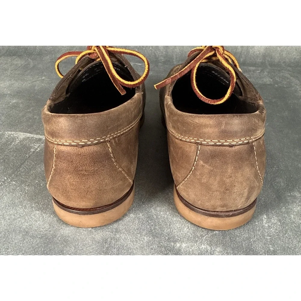 L.L.Bean Signature 281250 Blucher Boat Shoes Handsewn Leather Moccasins Mens 9.5